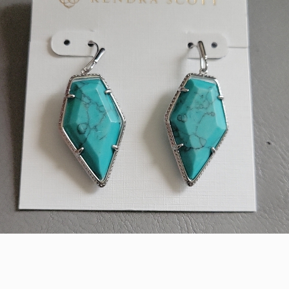 Kendra Scott Teal Geometric Earrings
